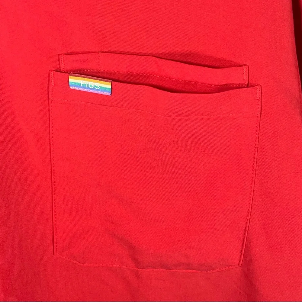 Figs Men's Leon 3pocket Scrub Top Limited Edition Pride Hibiscus‎ XXL MD RN CNA
